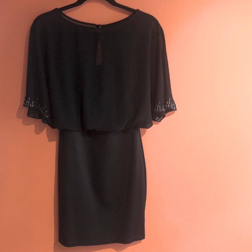 Black Mini Gatsby Evening Dress